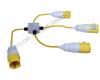 110v 16A to 3 x 16A IP44 FLEXI SPLITTER LEAD